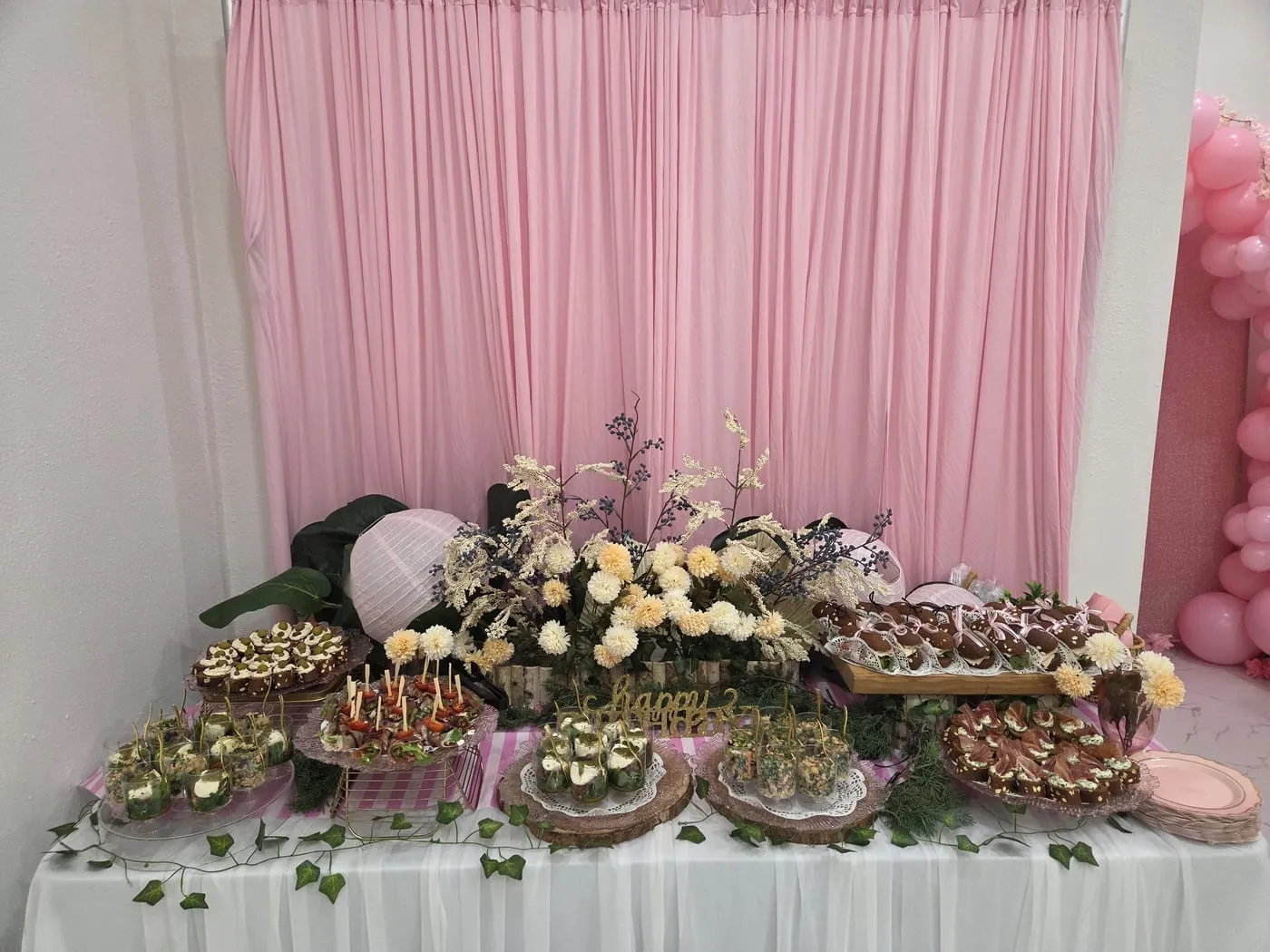 Appetizer table for a celebration