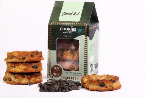 GLUTEN FREE/SUGAR FREE CHOCOCHIP & PECANS COOKIES 4 PACKS OF 2 UNI PER BOX ( 8 COOKIES)