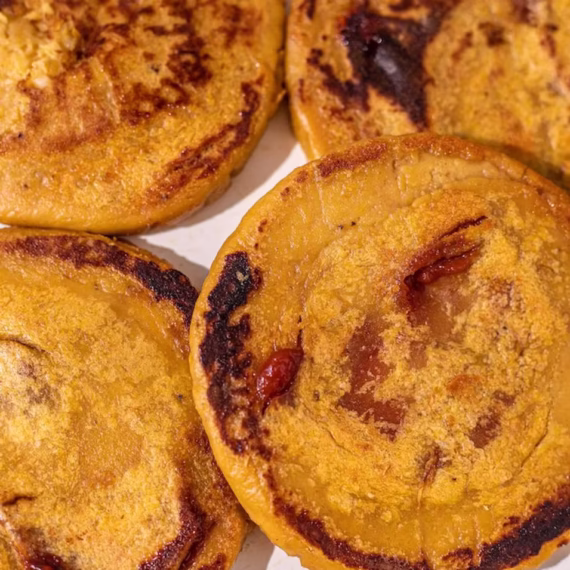 SWEET PLANTAIN AREPAS CHEESE AND GUAVA