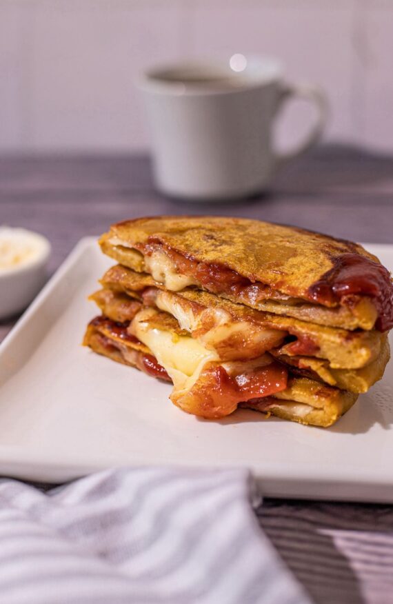 SWEET PLANTAIN AREPAS CHEESE AND GUAVA